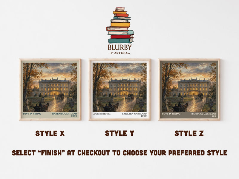 Love In Hiding literary print in frame leaning in hallway – romance wall art