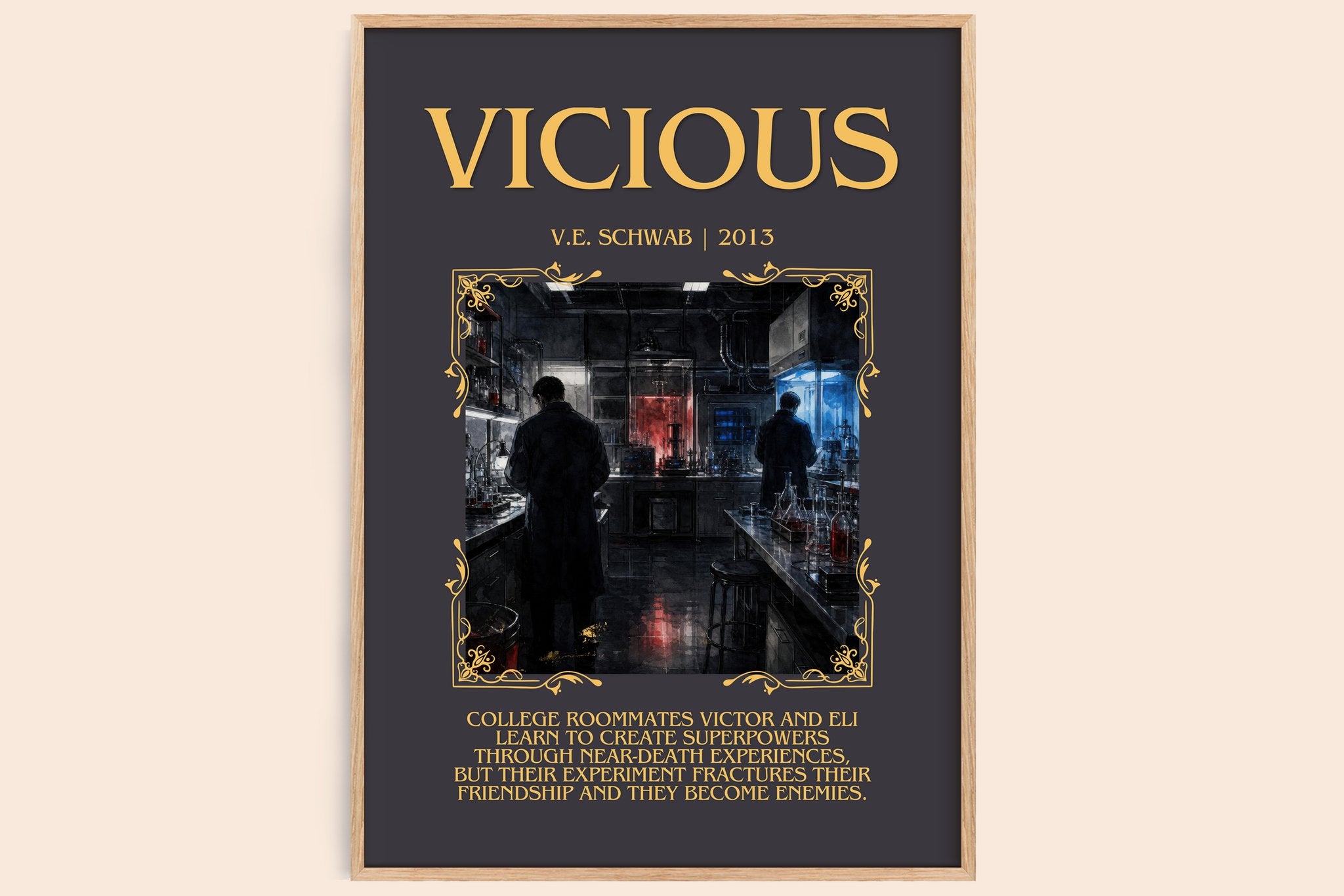 Vicious Minimalist Book Poster by V.E. Schwab