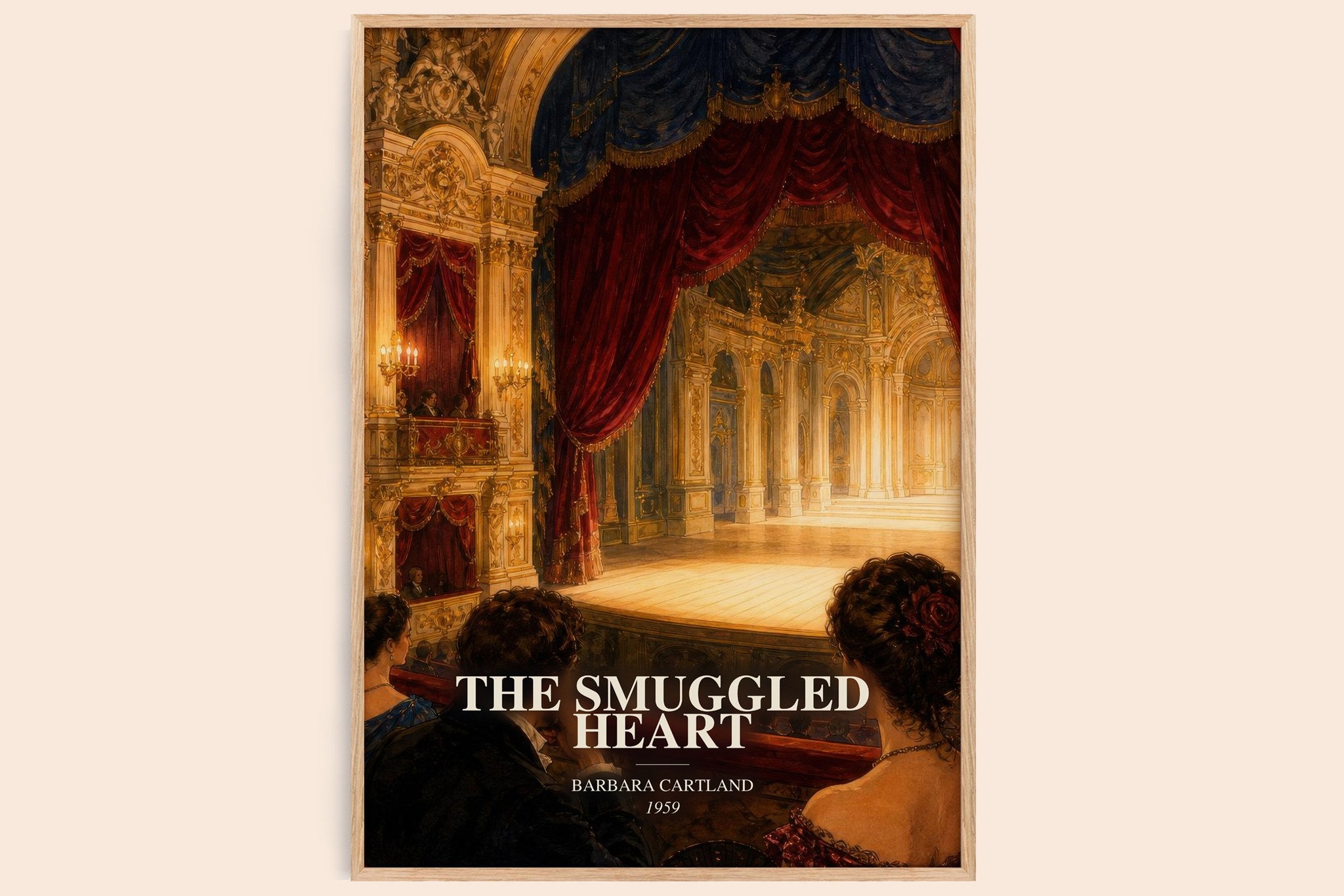 The Smuggled Heart Book Watercolour Illustration by Barbara Cartland