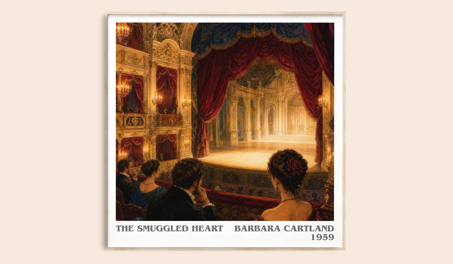 The Smuggled Heart literary book poster by Barbara Cartland – framed literary art print