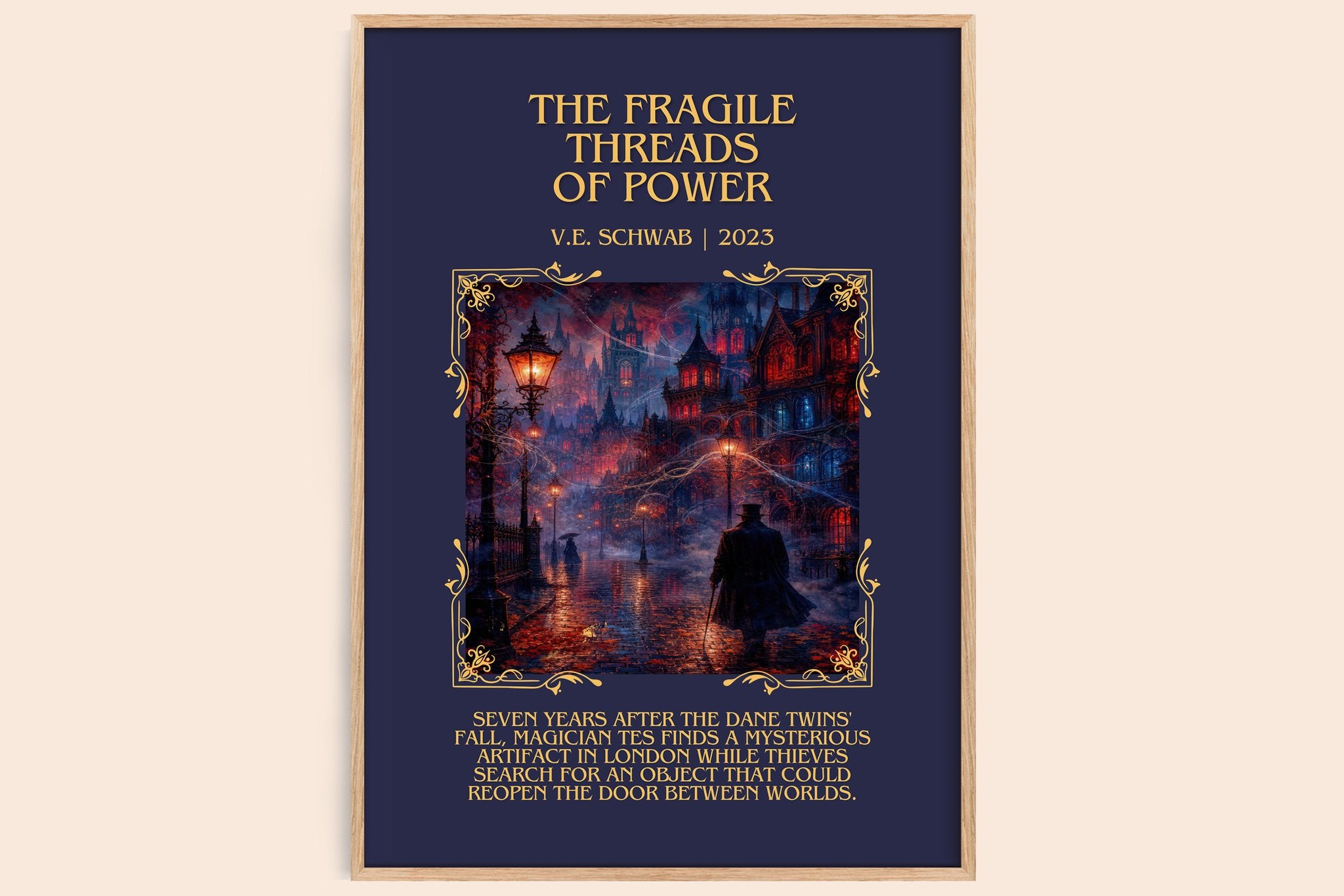 The Fragile Threads of Power Minimalist Book Poster by V.E. Schwab