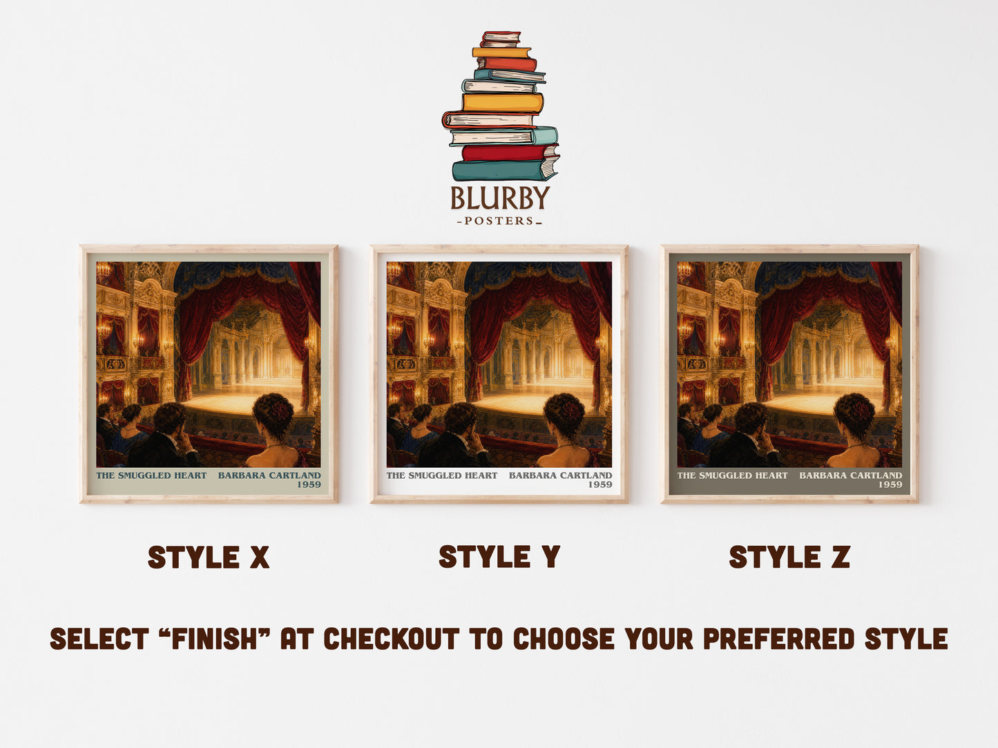 The Smuggled Heart literary print in frame leaning in hallway – romance wall art