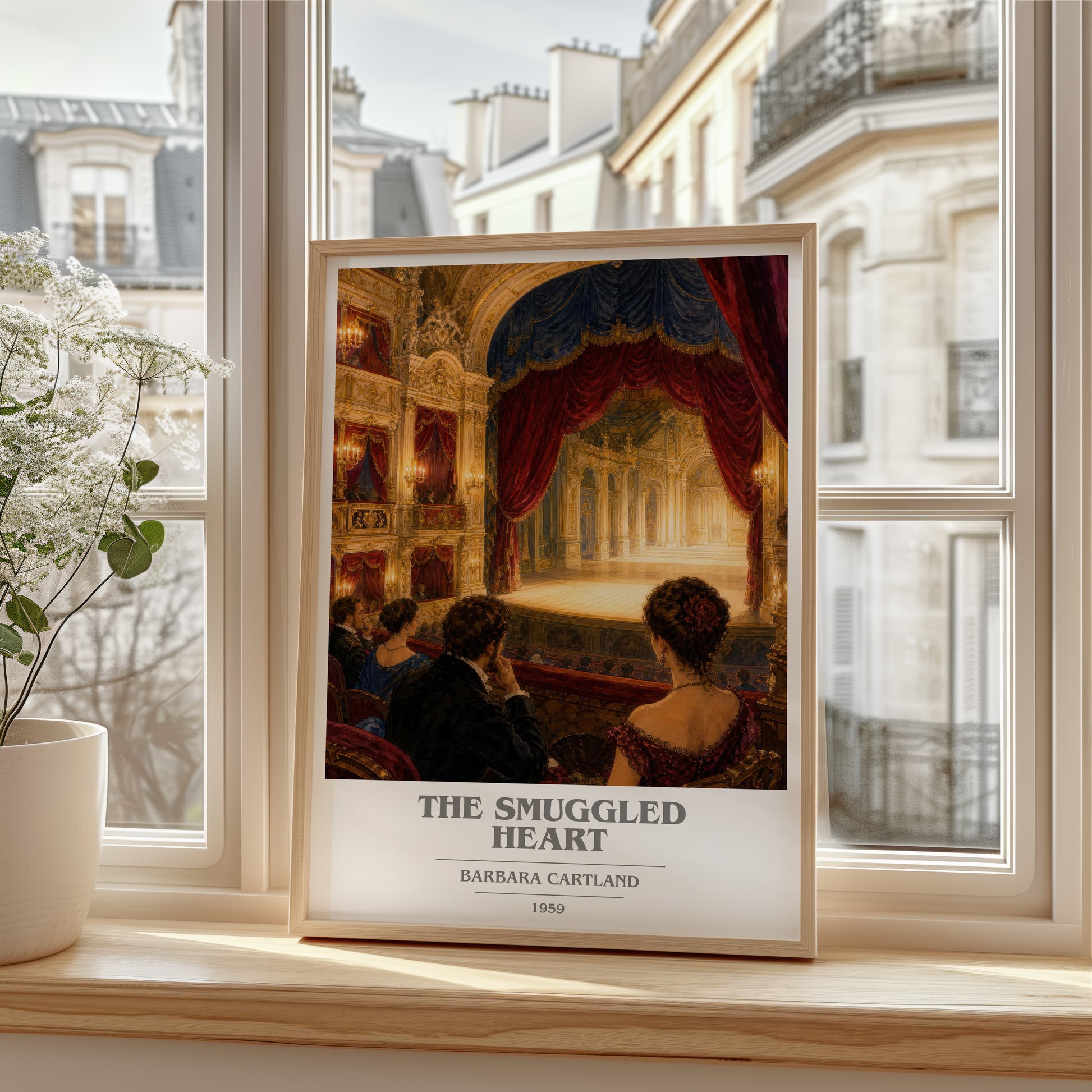 The Smuggled Heart book cover poster colour and style options – Barbara Cartland book art