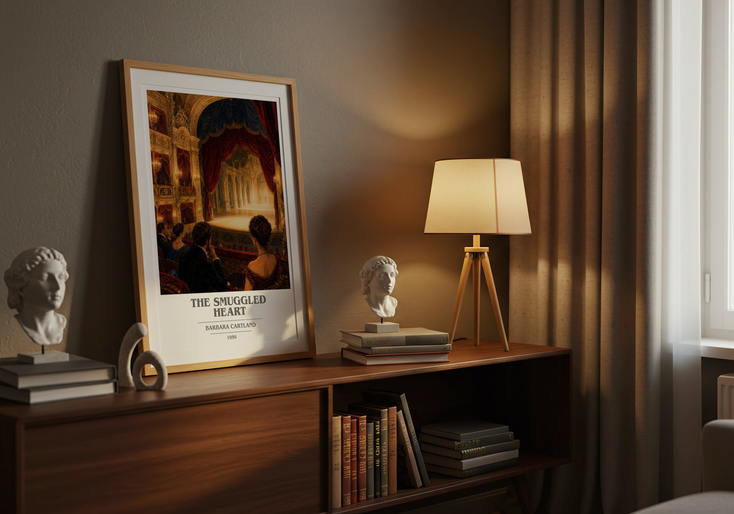 The Smuggled Heart book cover book poster framed on wall – romance wall art