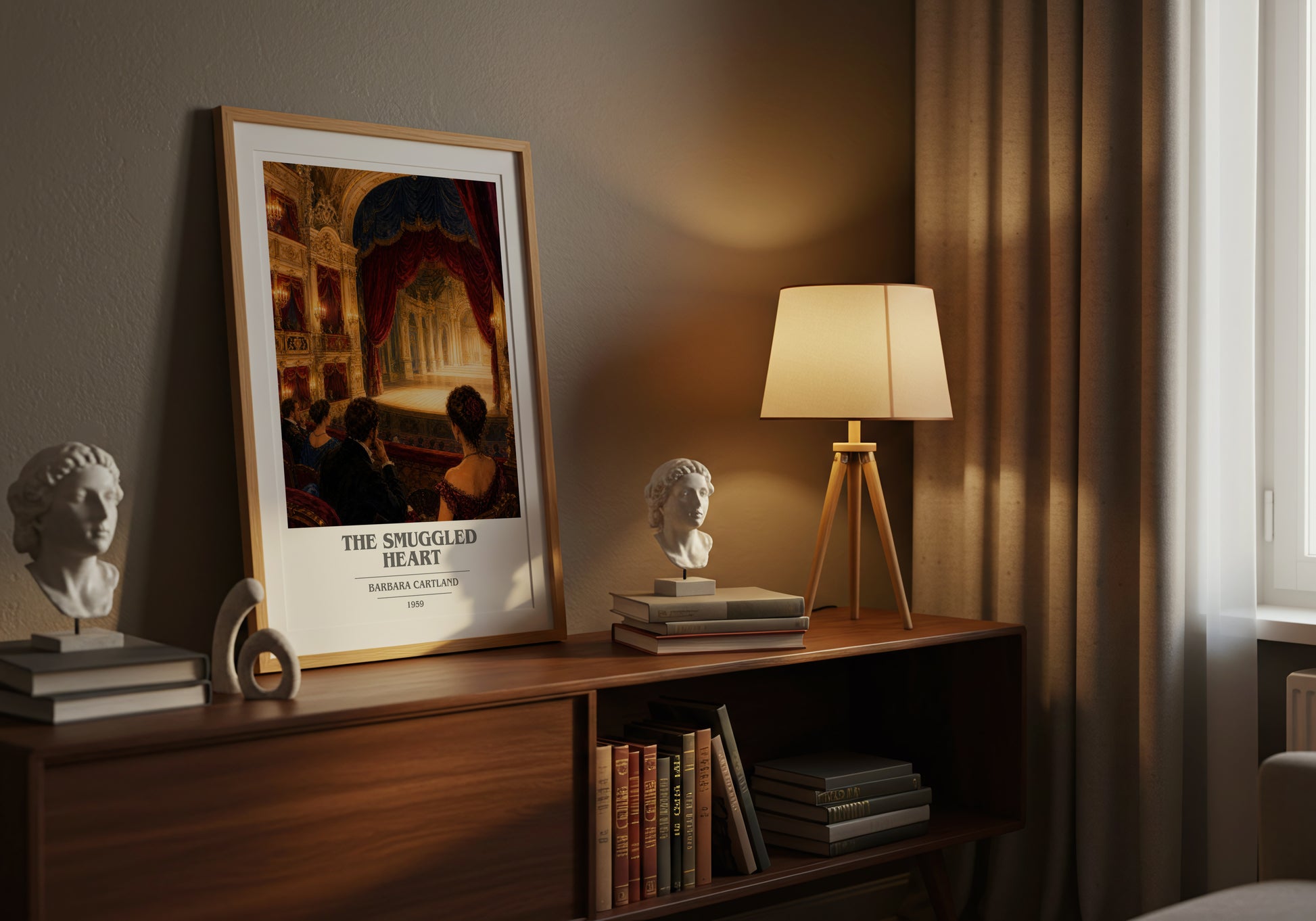 The Smuggled Heart book cover book poster framed on wall – romance wall art