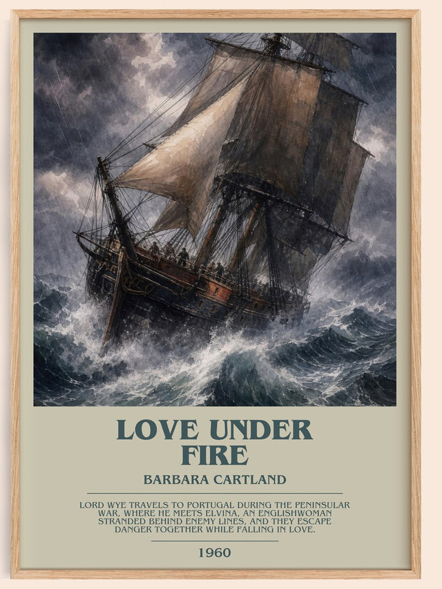 Love Under Fire Bookish Wall Art by Barbara Cartland