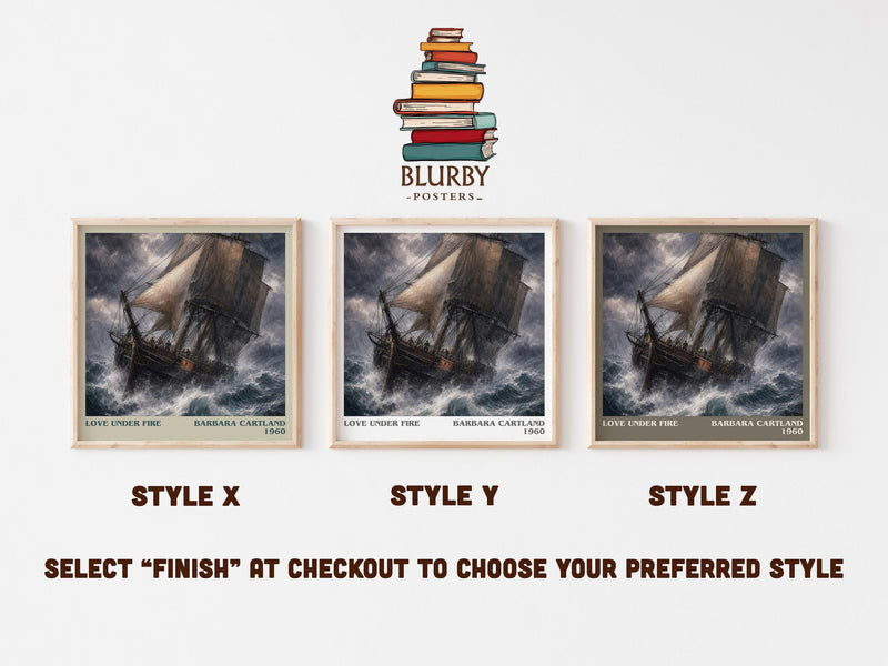 Love Under Fire literary print in frame leaning in hallway – romance wall art