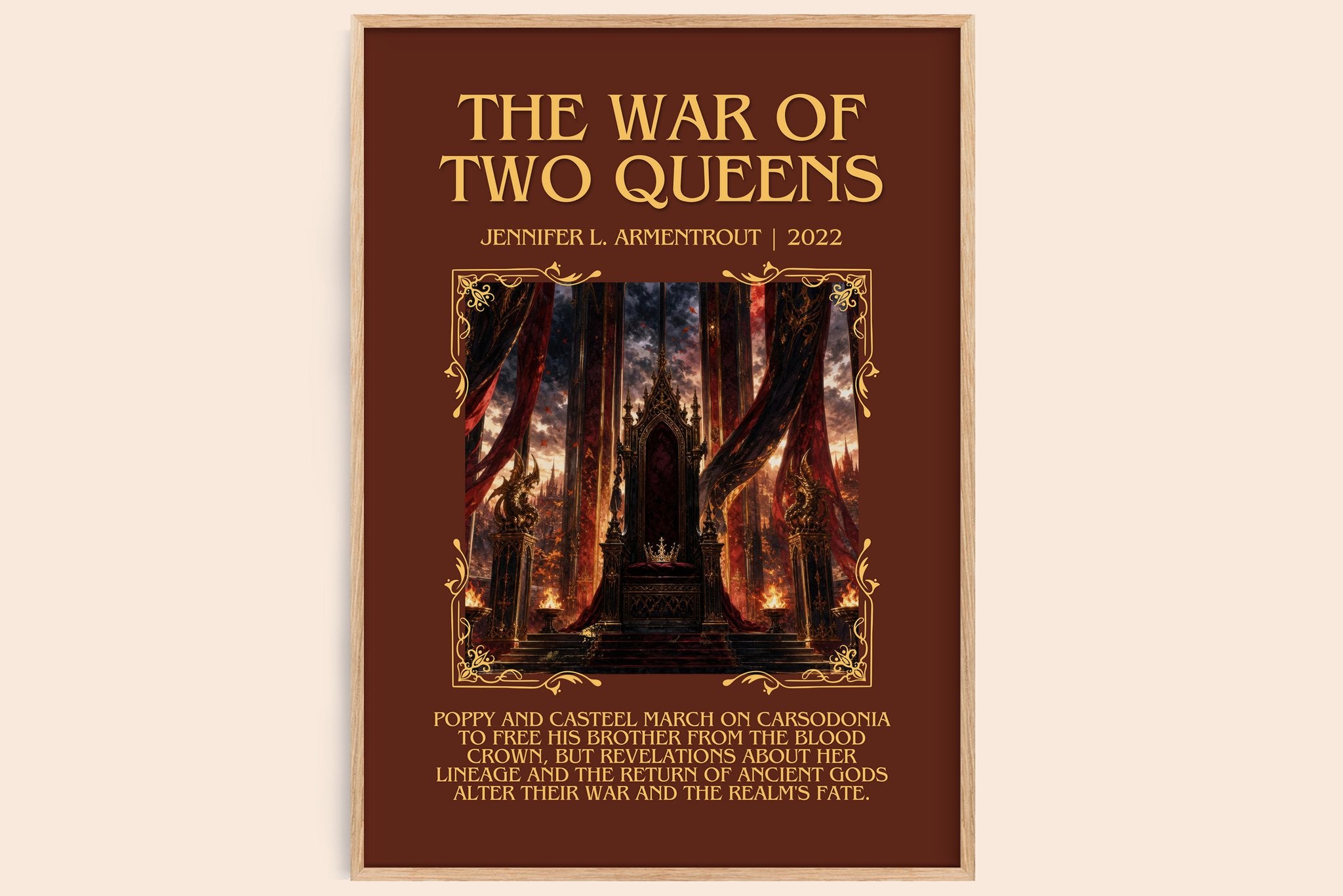 The War of Two Queens Minimalist Book Poster by Jennifer L. Armentrout