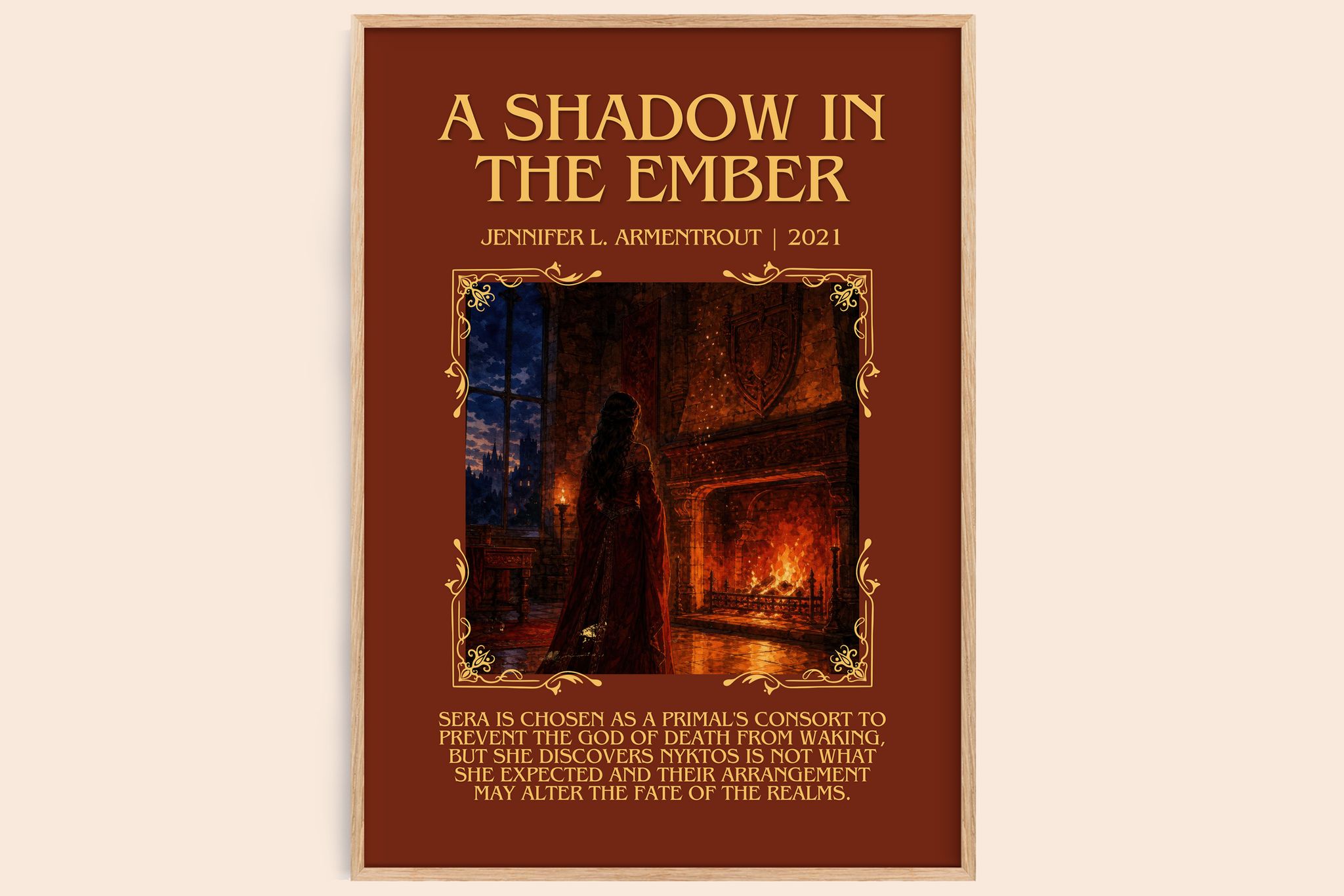 A Shadow in the Ember Minimalist Book Poster by Jennifer L. Armentrout