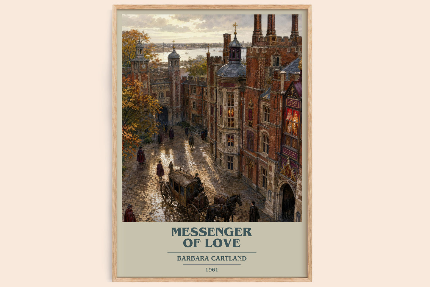 Messenger Of Love book cover book poster by Barbara Cartland – framed literary art print