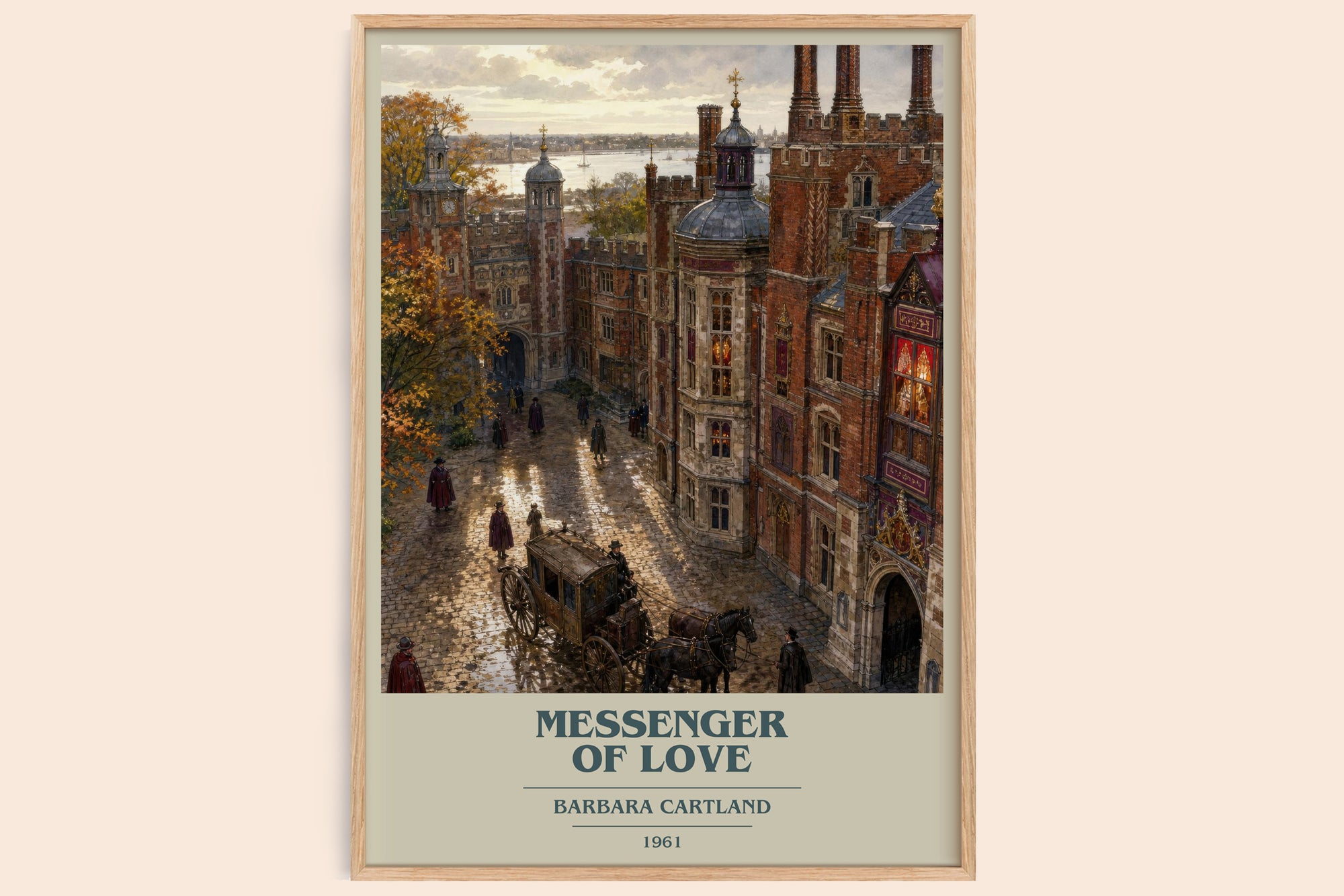 Messenger Of Love book cover book poster by Barbara Cartland – framed literary art print