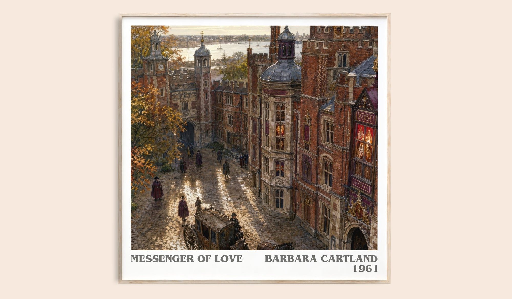 Messenger Of Love literary book poster by Barbara Cartland – framed literary art print