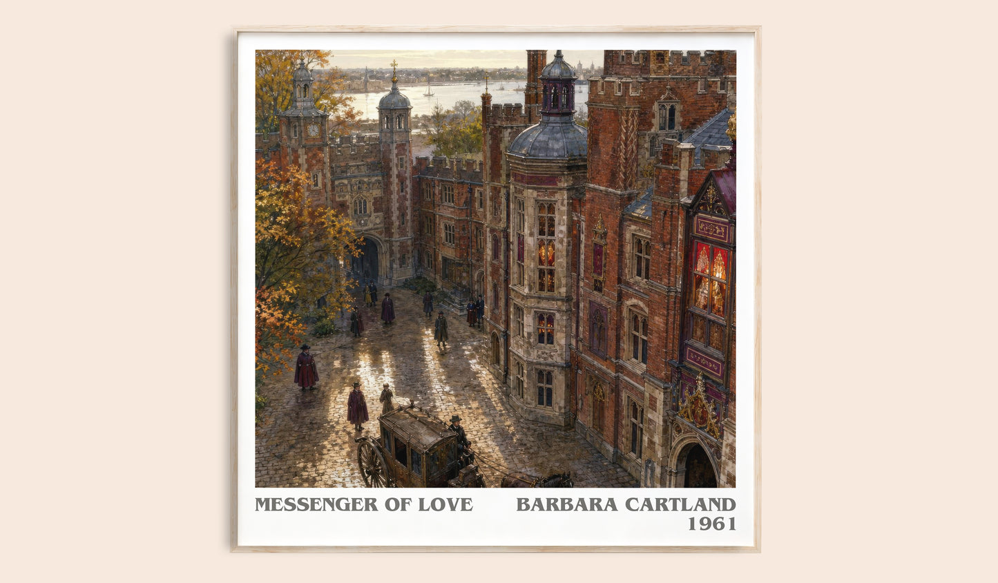Messenger Of Love literary book poster by Barbara Cartland – framed literary art print