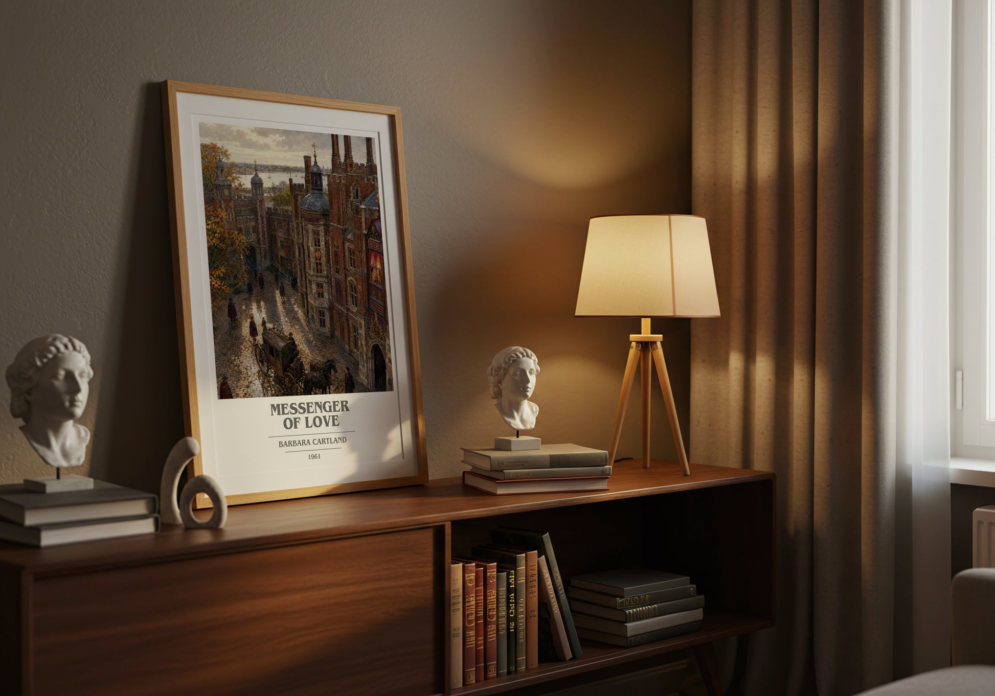 Messenger Of Love book cover book poster framed on wall – romance wall art
