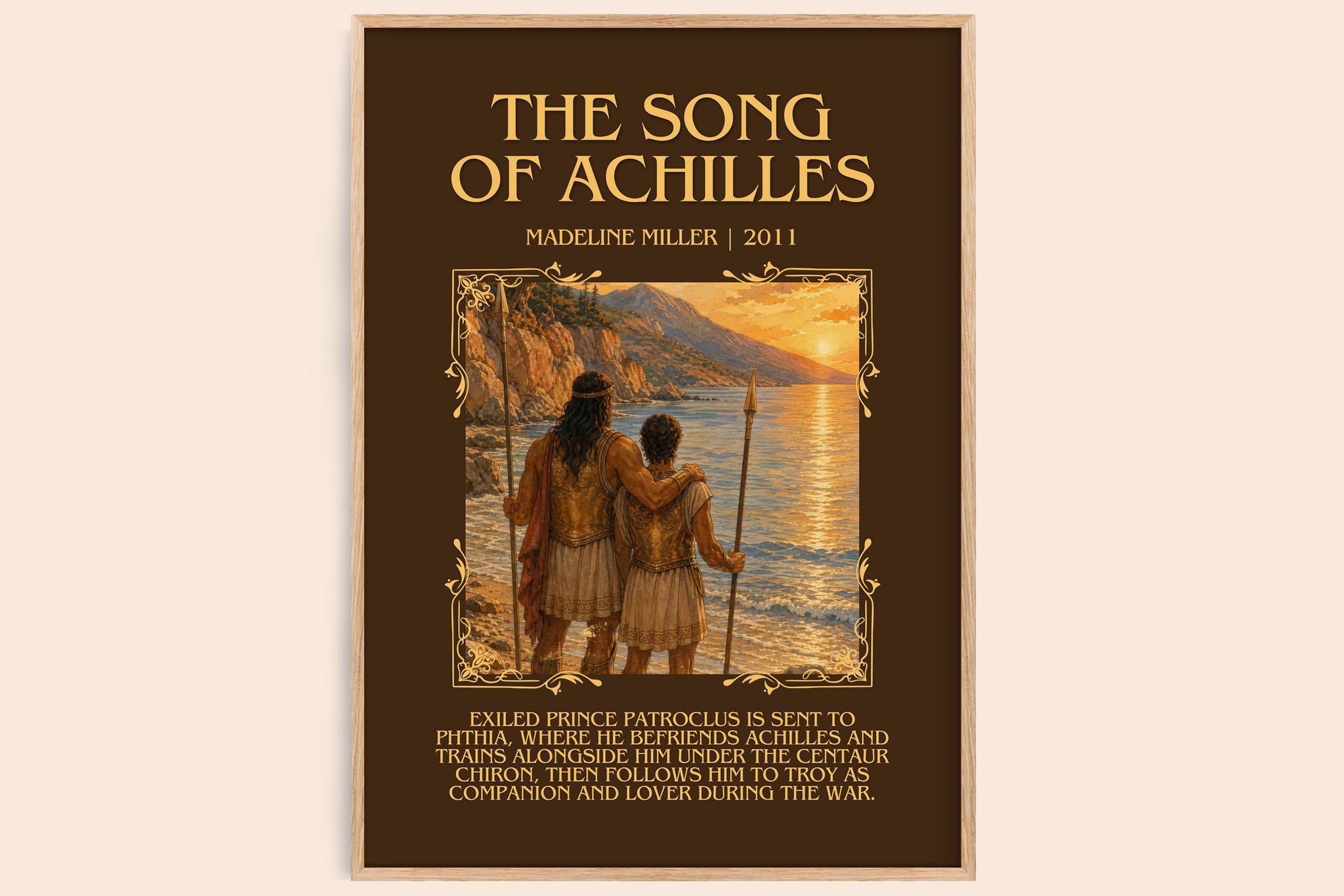 The Song of Achilles Minimalist Book Poster by Madeline Miller