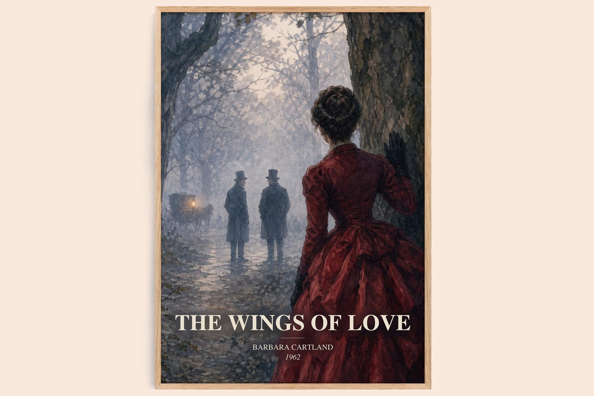 The Wings Of Love Book Watercolour Illustration by Barbara Cartland