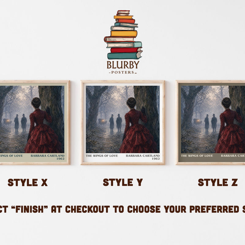 The Wings Of Love literary print in frame leaning in hallway – romance wall art