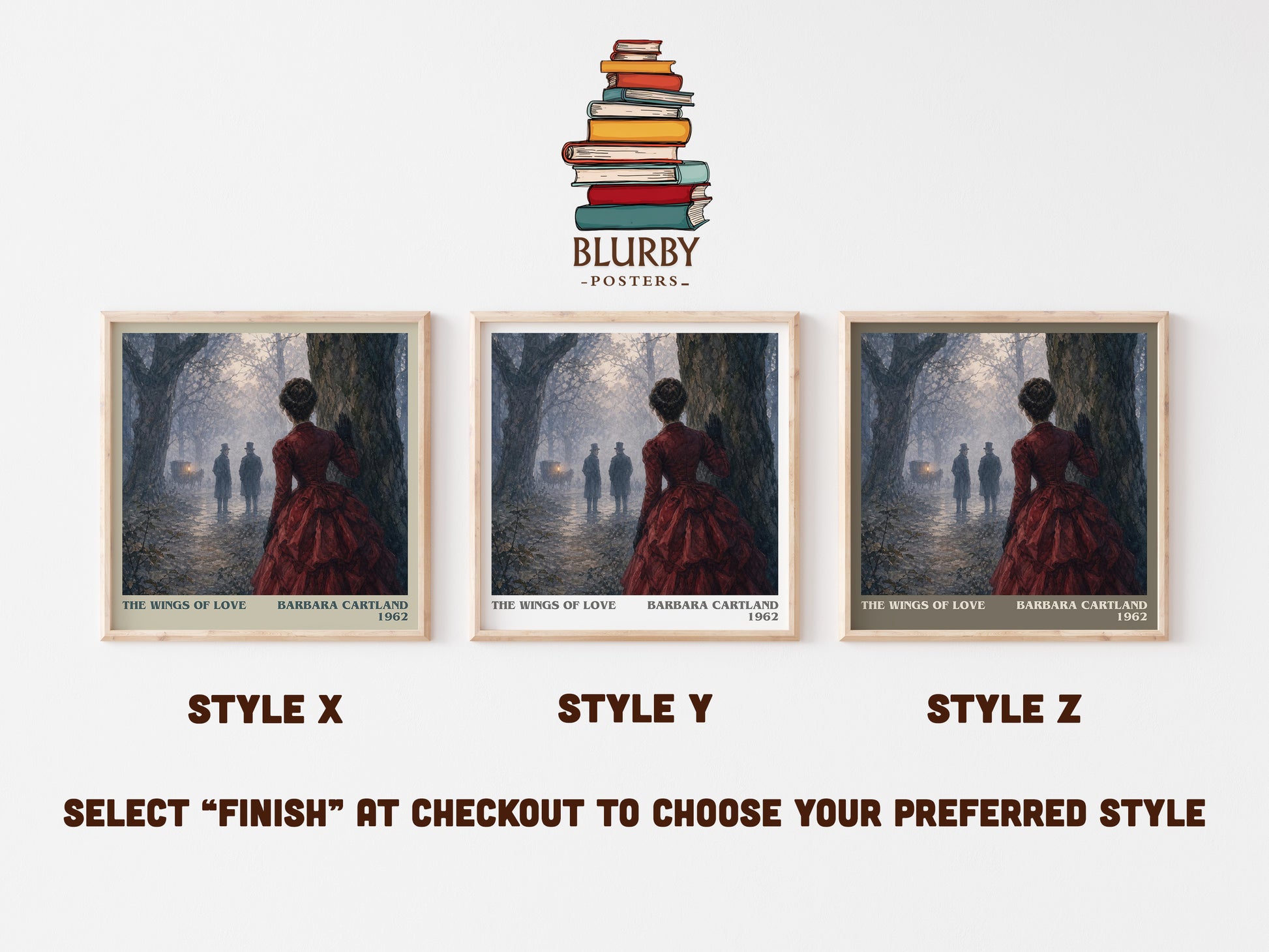 The Wings Of Love literary print in frame leaning in hallway – romance wall art