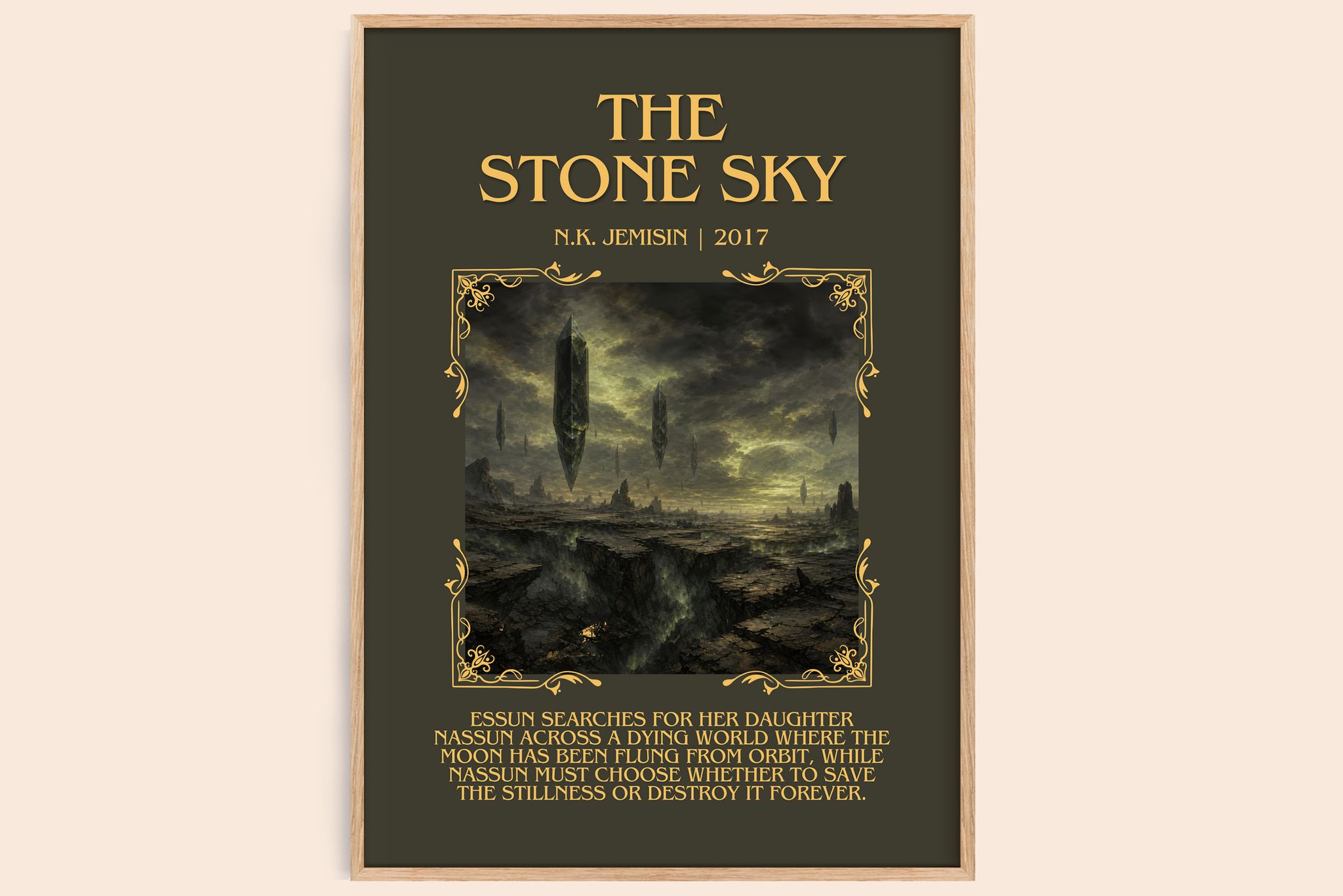 The Stone Sky Minimalist Book Poster by N.K. Jemisin
