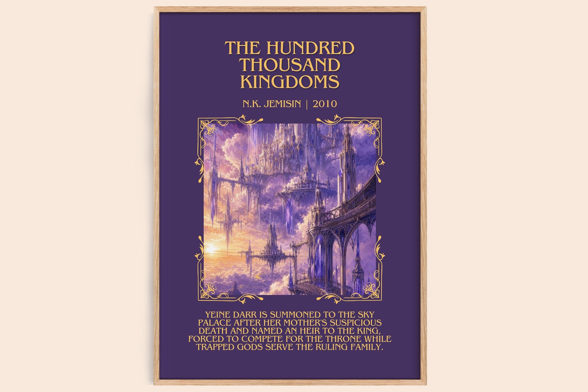 The Hundred Thousand Kingdoms Minimalist Book Poster by N.K. Jemisin