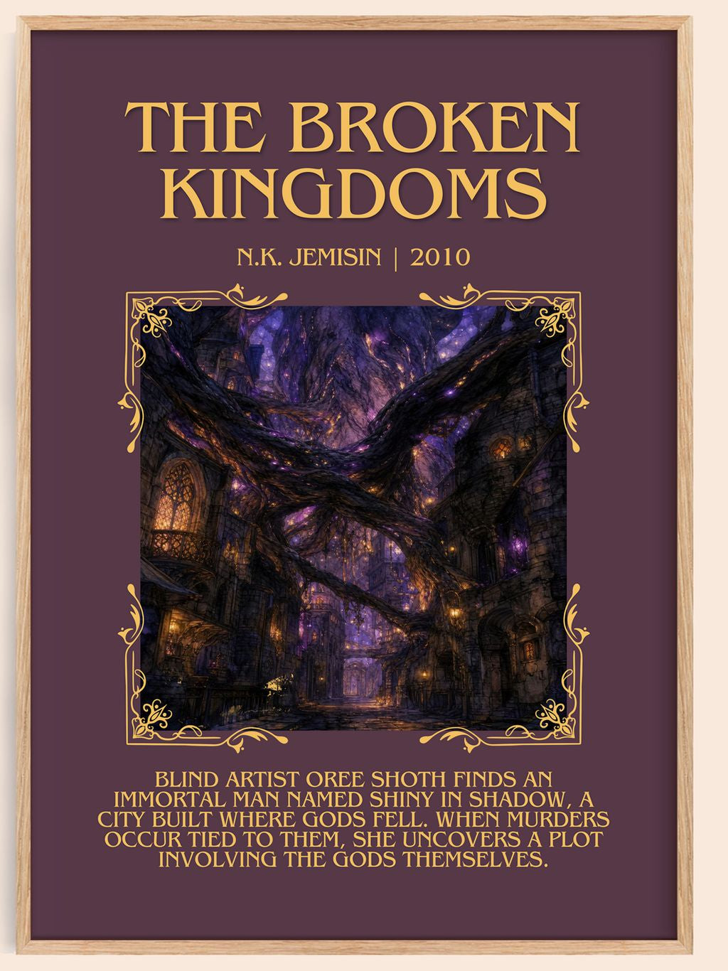 The Broken Kingdoms Minimalist Book Poster by N.K. Jemisin – book poster