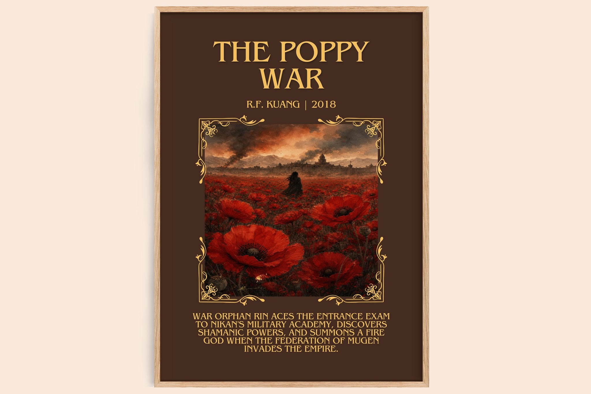 The Poppy War Minimalist Book Poster by R.F. Kuang