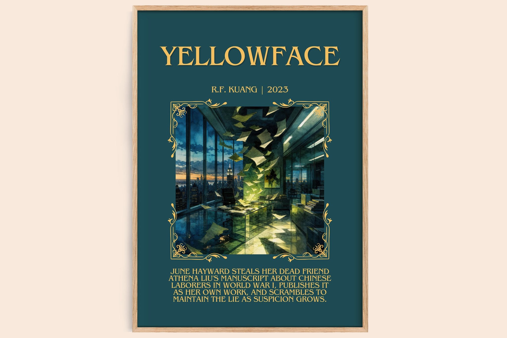 Yellowface Minimalist Book Poster by R.F. Kuang