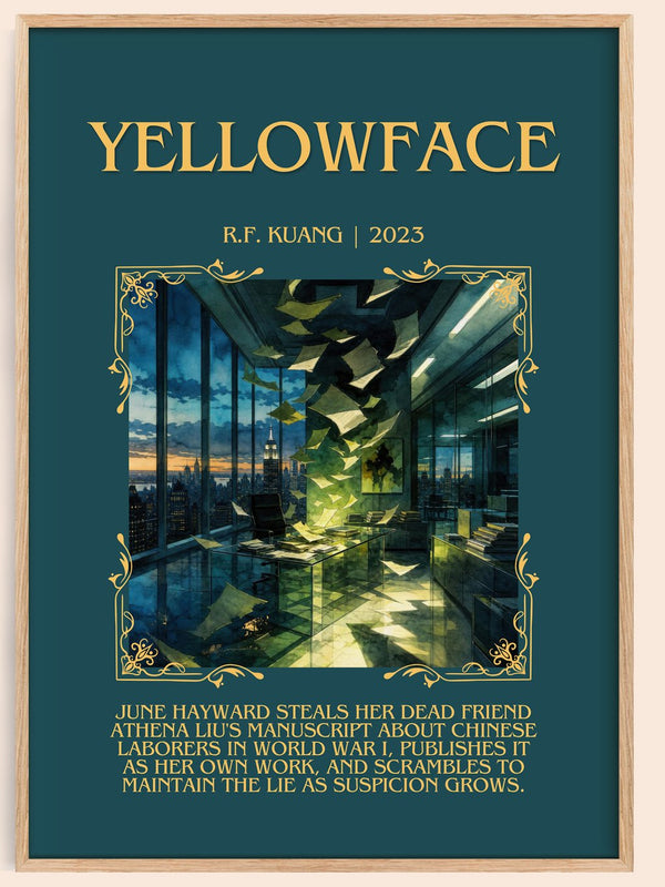 Yellowface Minimalist Book Poster by R.F. Kuang – book poster