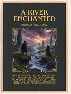 A River Enchanted Minimalist Book Poster by Rebecca Ross – image 1