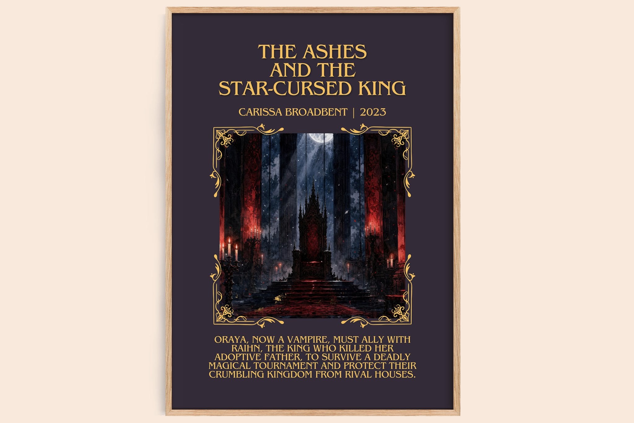 Ashes and the Star-Cursed King Minimalist Book Poster by C. Broadbent