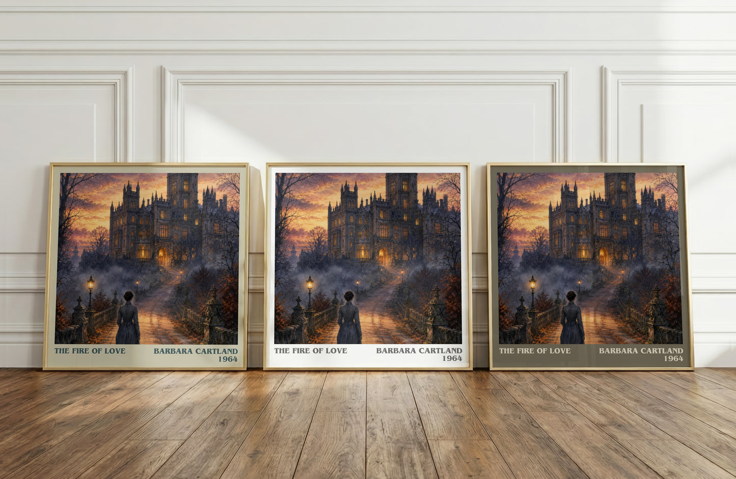 The Fire Of Love literary art print colour and style options – Barbara Cartland book art
