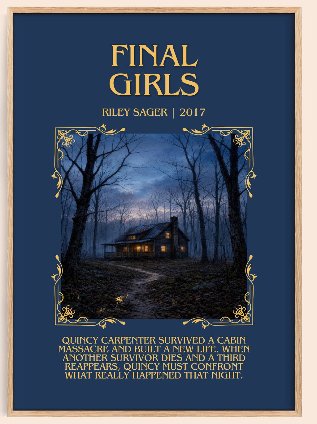 Final Girls Minimalist Book Poster by Riley Sager – book poster