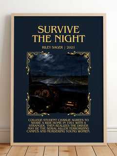 Survive the Night Minimalist Book Poster by Riley Sager – image 2