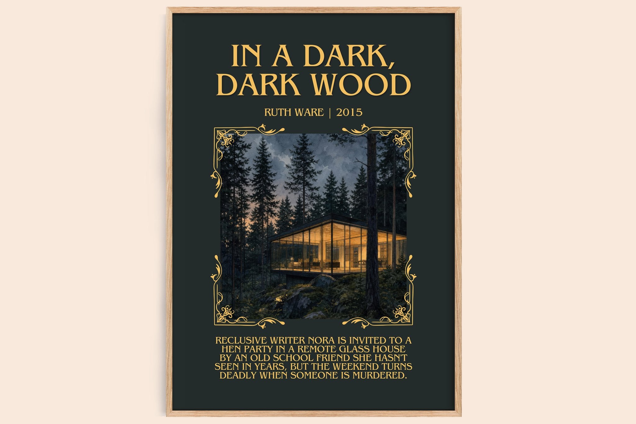 In a Dark, Dark Wood Minimalist Book Poster by Ruth Ware
