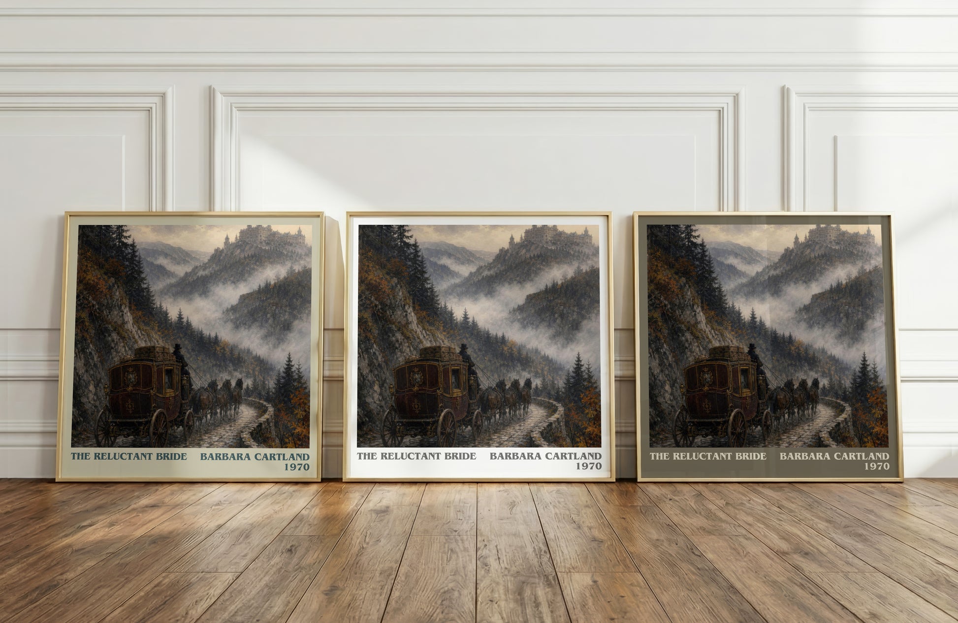 The Reluctant Bride literary art print colour and style options – Barbara Cartland book art