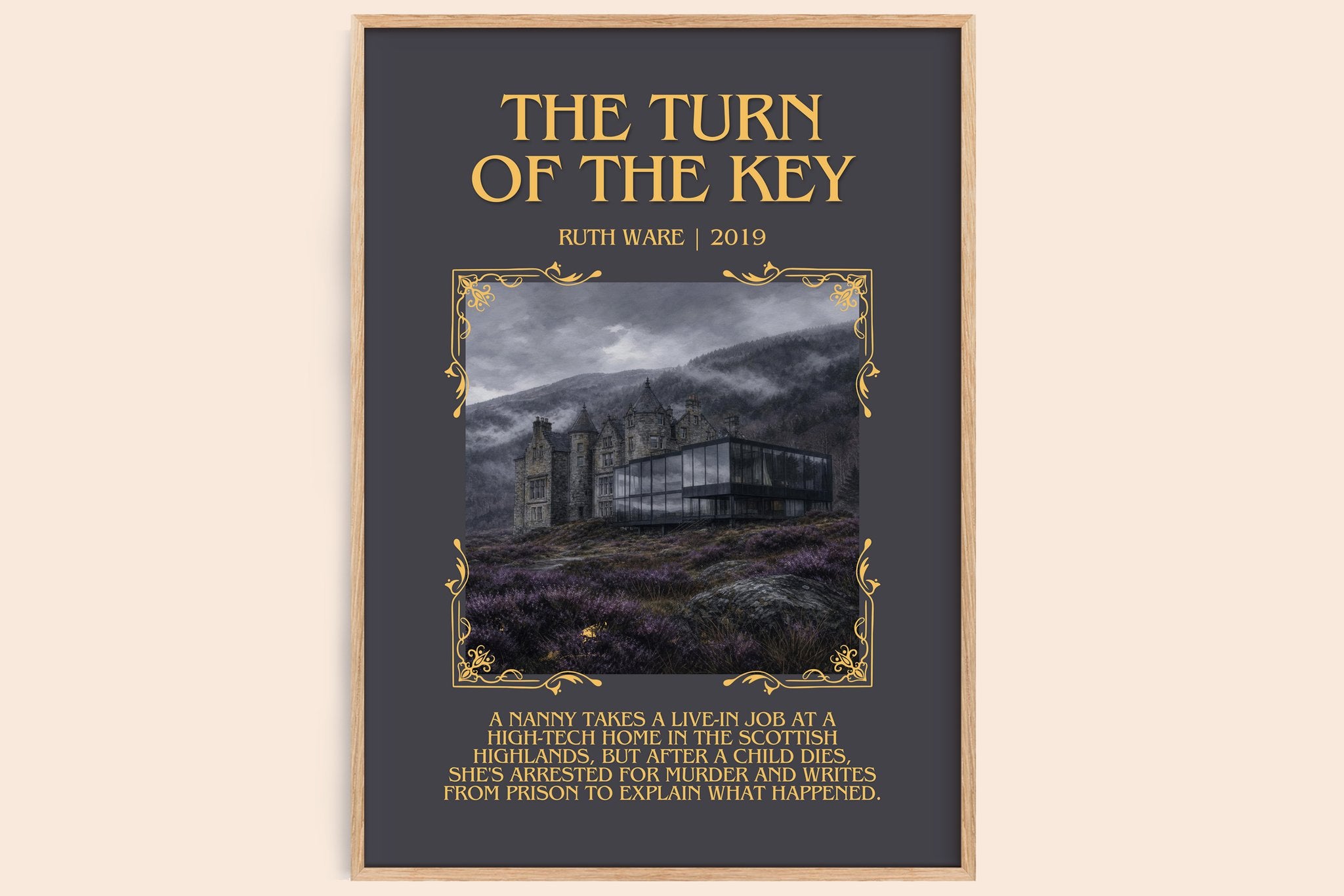 The Turn of the Key Minimalist Book Poster by Ruth Ware