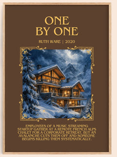 One by One Minimalist Book Poster by Ruth Ware – image 1