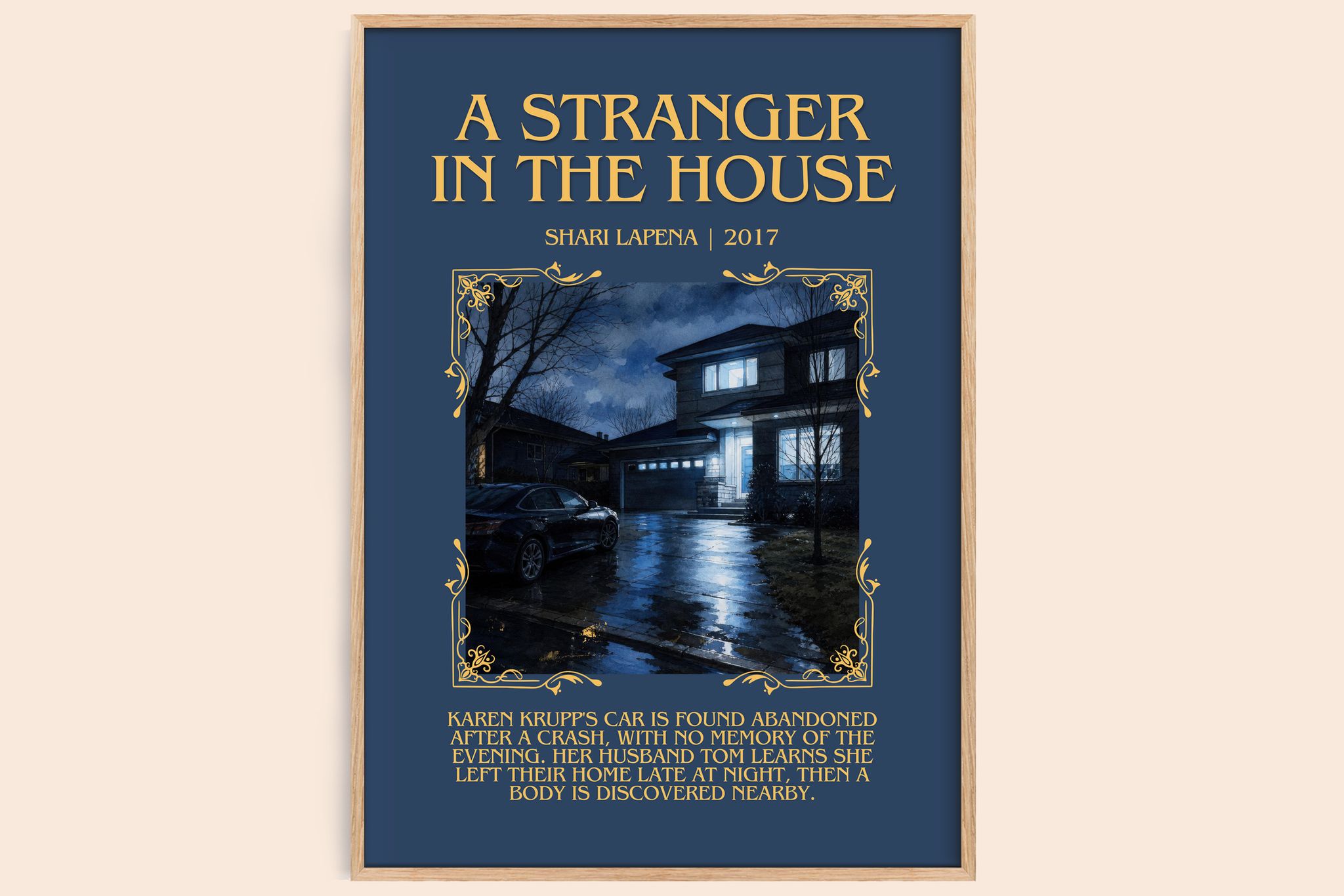 A Stranger in the House Minimalist Book Poster by Shari Lapena