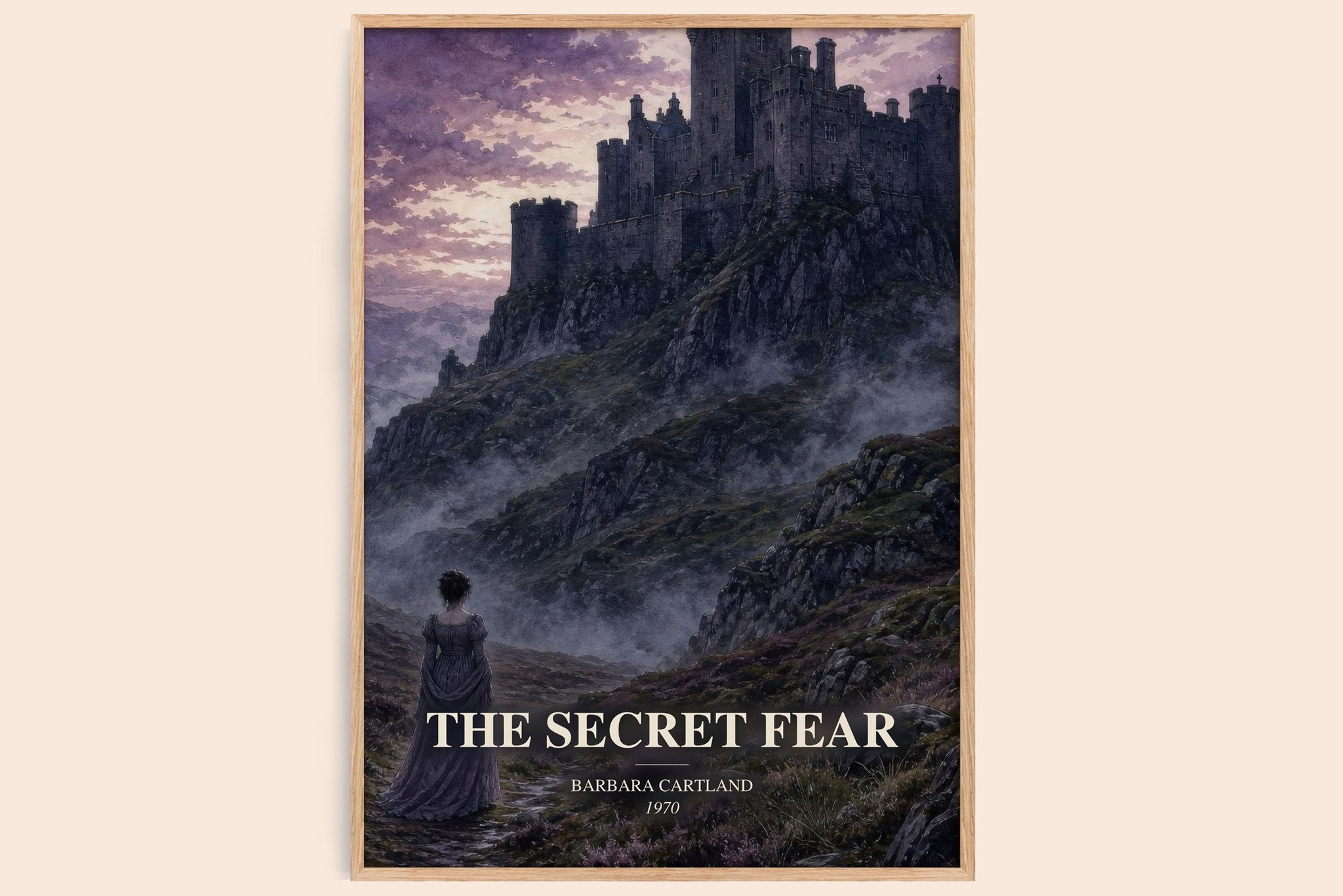 The Secret Fear Book Watercolour Illustration by Barbara Cartland