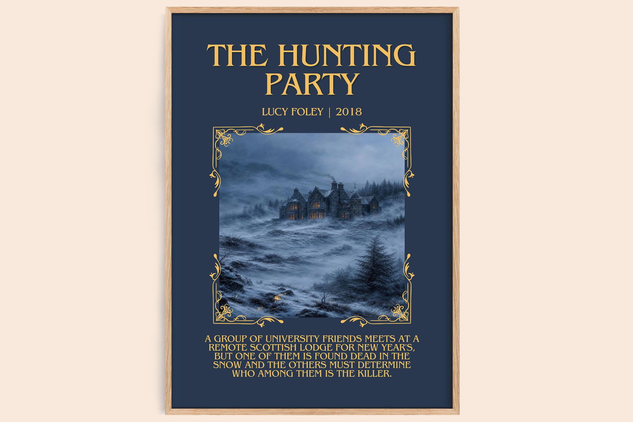 The Hunting Party Minimalist Book Poster by Lucy Foley