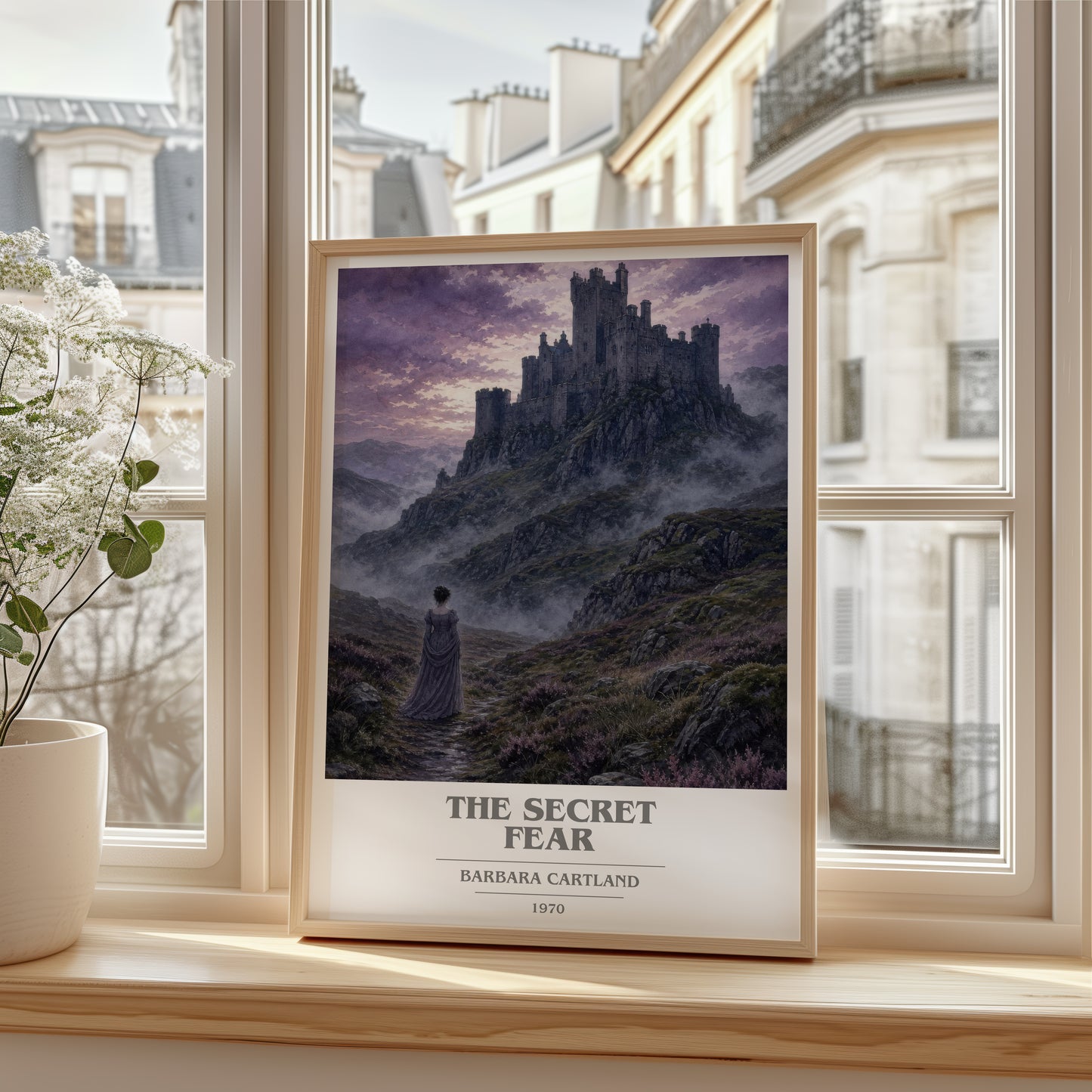 The Secret Fear book cover poster colour and style options – Barbara Cartland book art