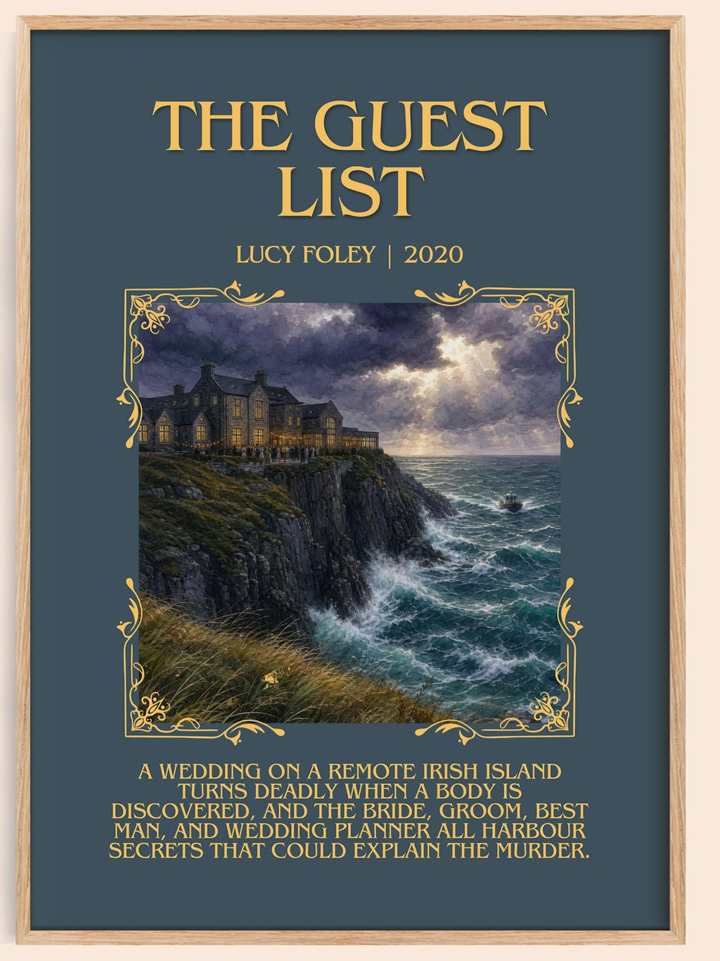 The Guest List Minimalist Book Poster by Lucy Foley – book poster