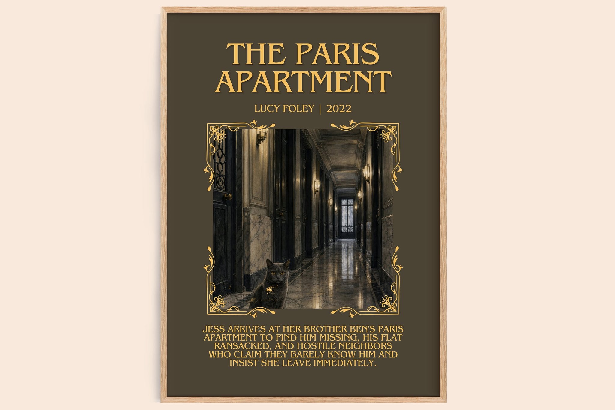 The Paris Apartment Minimalist Book Poster by Lucy Foley