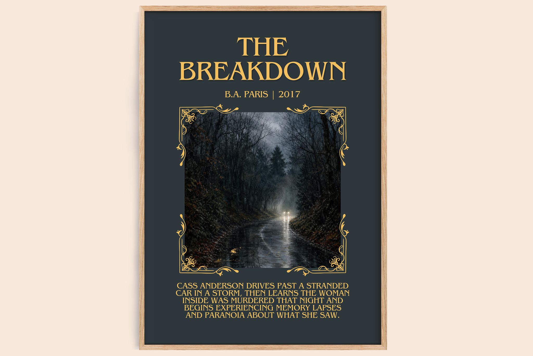The Breakdown Minimalist Book Poster by B.A. Paris