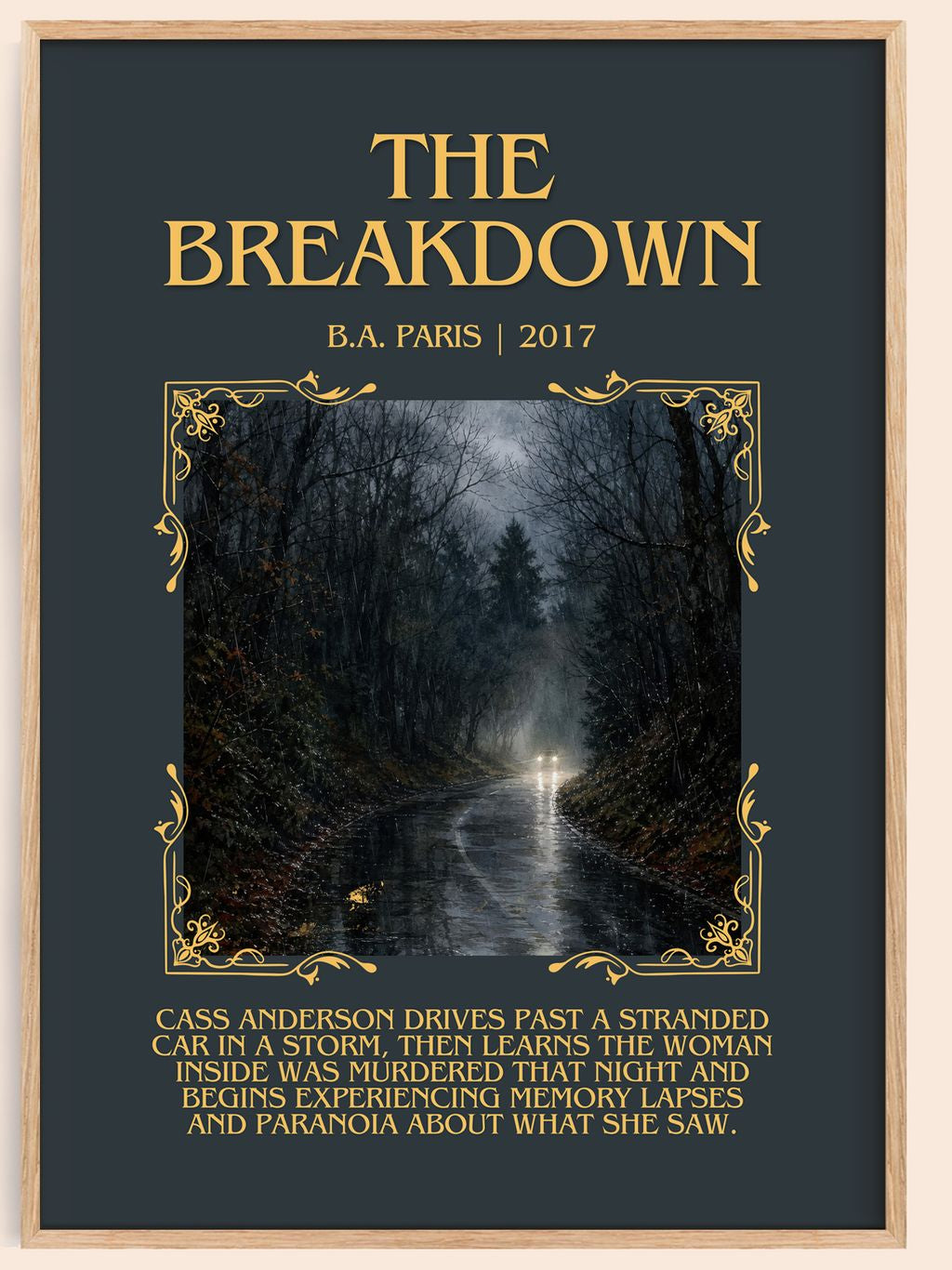 The Breakdown Minimalist Book Poster by B.A. Paris – book poster