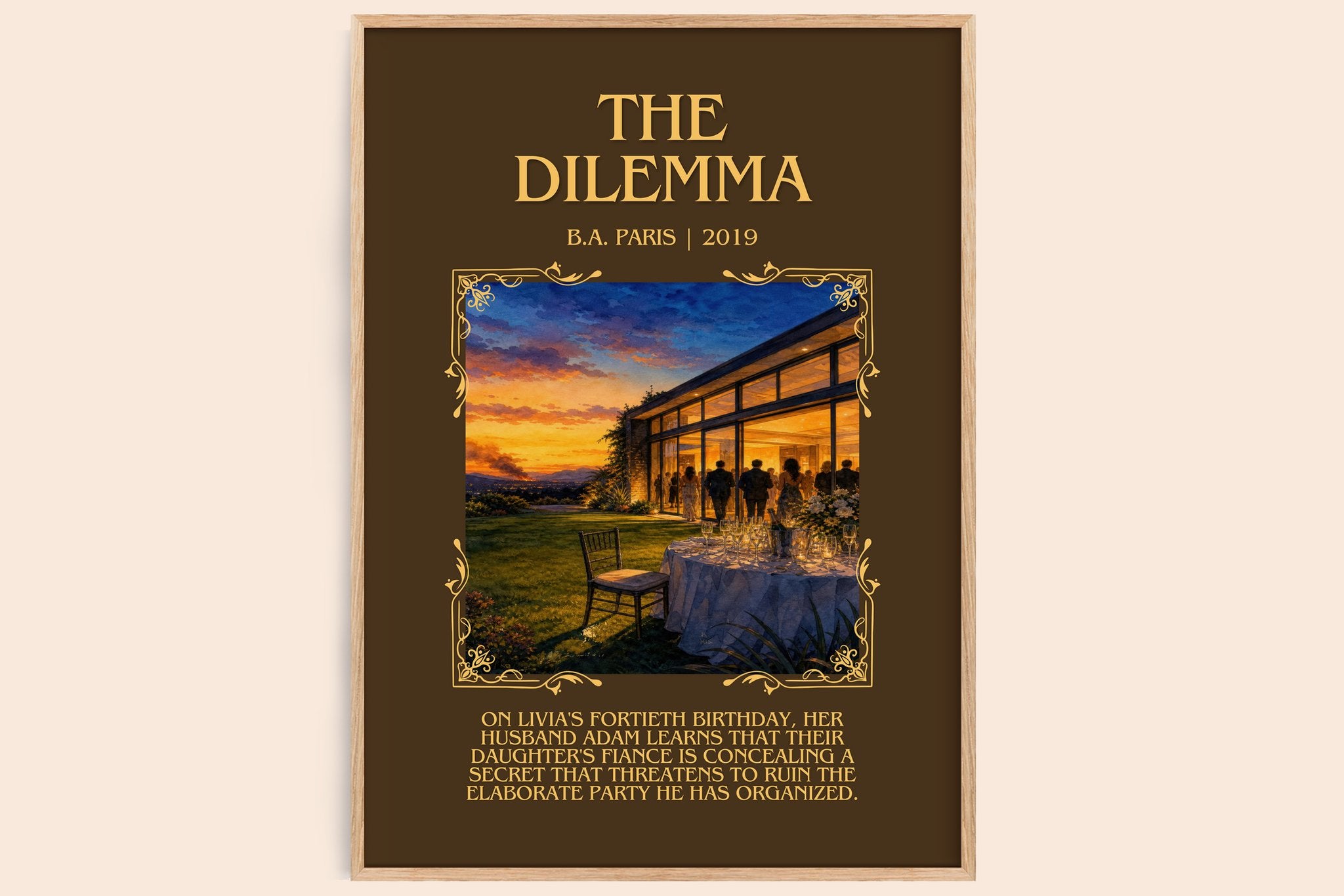 The Dilemma Minimalist Book Poster by B.A. Paris