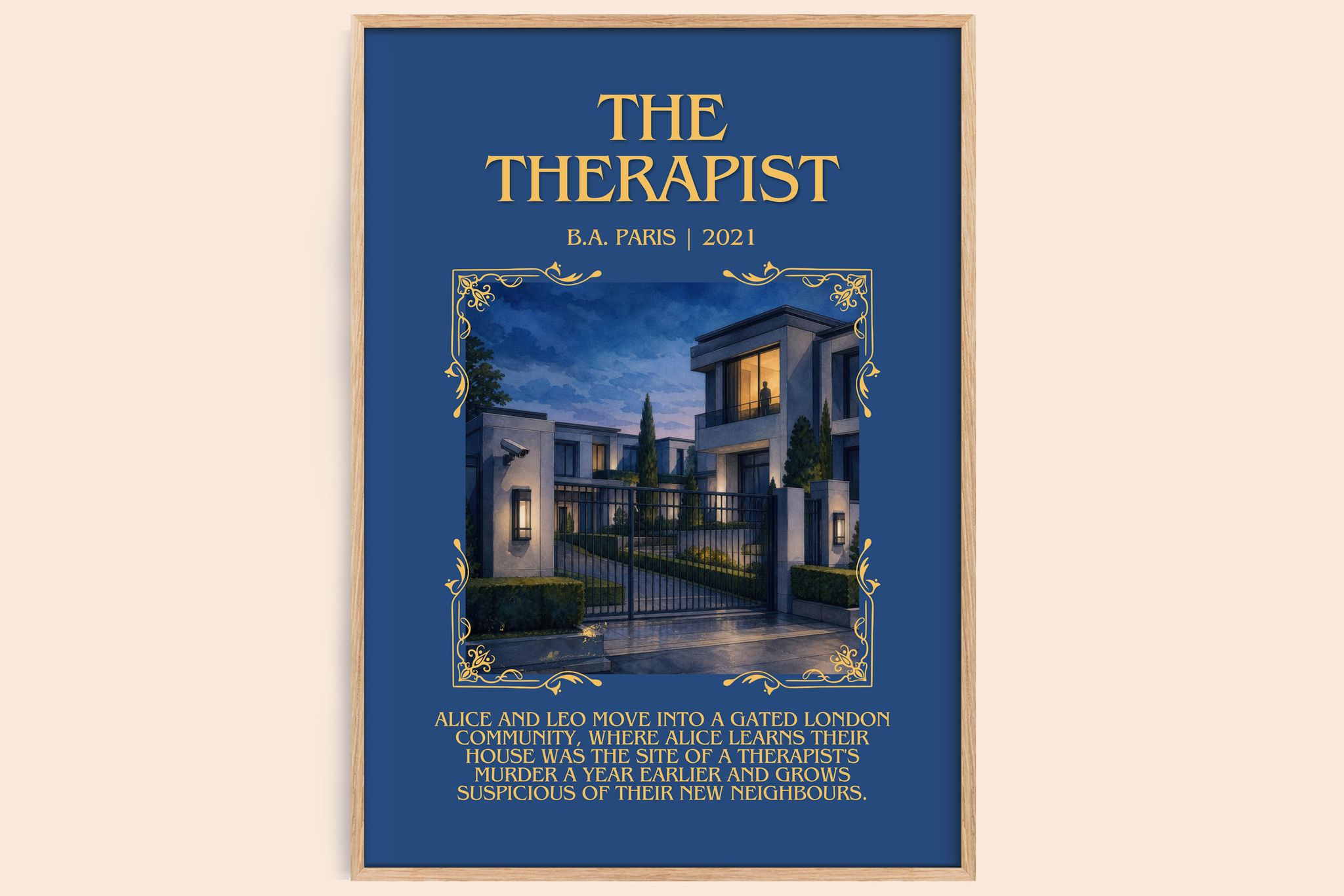 The Therapist Minimalist Book Poster by B.A. Paris