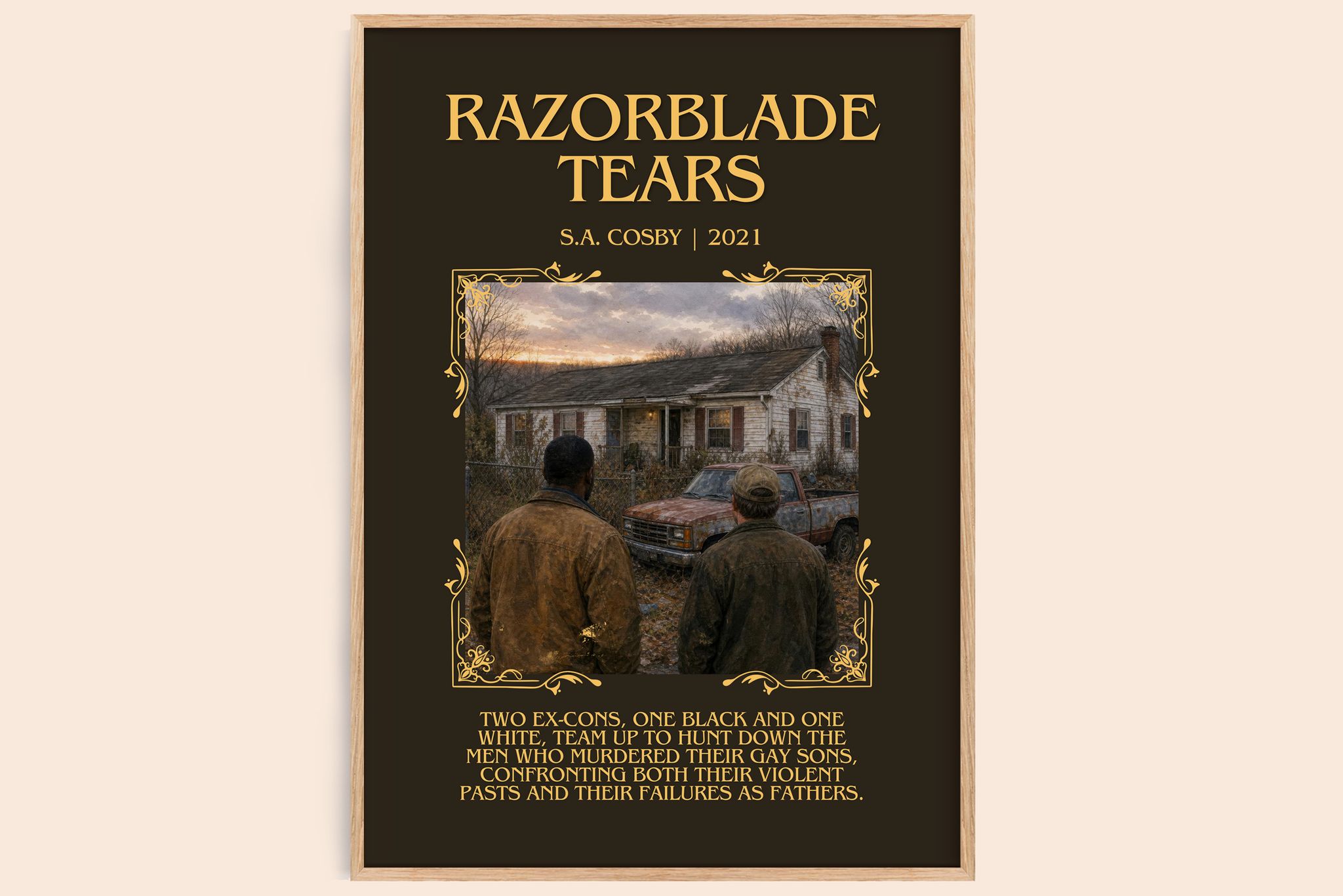 Razorblade Tears Minimalist Book Poster by S.A. Cosby
