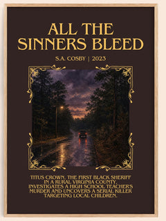 All the Sinners Bleed Minimalist Book Poster by S.A. Cosby – image 1
