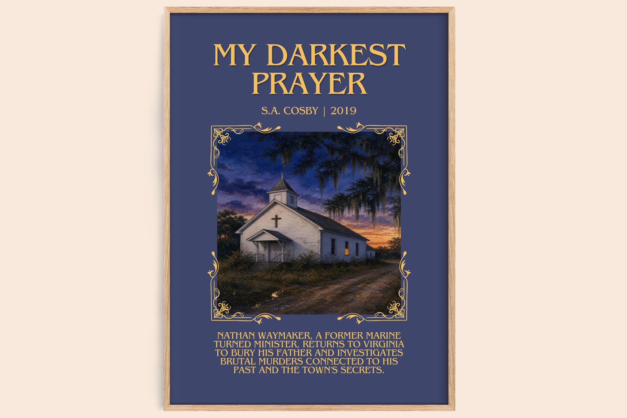 My Darkest Prayer Minimalist Book Poster by S.A. Cosby
